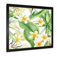 DesignArt 'Yellowолти цвеќиња и тропско зеленило vii' модерен врамен уметнички принт