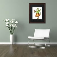 Трговска марка ликовна уметност toadstool sitter - змеј платно уметност од ennенифер Нилсон, црна мат, дрвена рамка