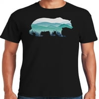 Графичка Америка за животинска мечка Машка графичка маица