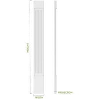 4 W 90 H 2 P рамен панел PVC Pilaster W Декоративен капитал и база