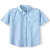 Училиште за кратки ракави за момчиња за чудо нација, со кратки ракави со кошула во Оксфорд, големини 4-18