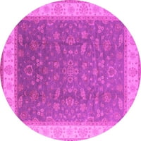 Ахгли Компанија Внатрешна Тркалезна Ориентална Розова Индустриска Област Килими, 4 ' Круг