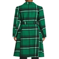 Longејсон Максвел женски долг ракав опуштена карирана модна јакна