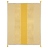 O Залив жолто бело шарено рачно плетенка органско фрлање памук, 50 60
