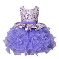 Фустани за деца чипка цветна принцеза топка наметка за забава