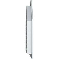 Ekena Millwork 36 W 24 H врв на врвот на теренот за проветрување: Функционален, PVC Gable Vent W 1 4 рамка за рамна трим