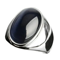 нерѓосувачки челик од нерѓосувачки челик вештачки прстен од камен за мачкино око прстен од титаниум челик