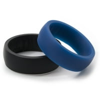 HR црно-сино силиконски прстени, 2-пакет