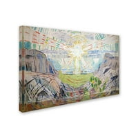 Трговска марка ликовна уметност пејзаж платно уметност „Сонцето“ од Едвард Мунк