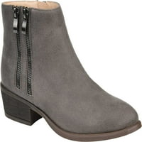 Collectionенска колекција Journee Jayda Bootle Bootie Grey Fau Suede m