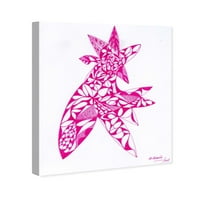 Студио Wynwood Студио Апстрактна wallидна уметност платно печати „Мануел Роман“ - Цвеќиња на Агри Роза - розова, бела боја