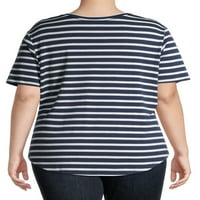 Terra & Sky Women's Plus Plus Size Resplated Fit маица, пакувања