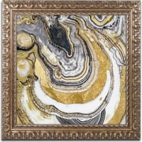 Трговска марка ликовна уметност Камен проза платно уметност по пекара во боја, златна украсна рамка
